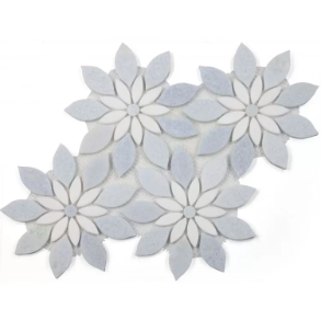Daisy Bloom Ocean - marble tile